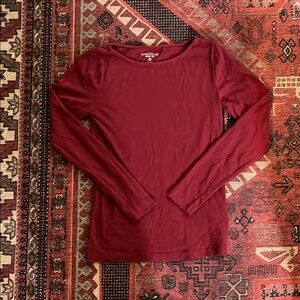 Women's Red Long Sleeve Top